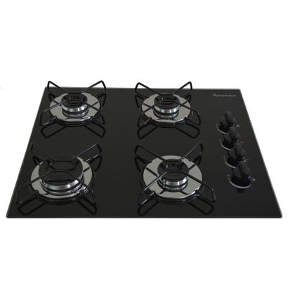 Imagem de Fogão Cooktop Gás 4 Bocas Ultra Chama 127v/220v Preto