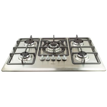 Fogão Cooktop Philco 5 bocas Tripla Chama PCT05ITC Inox Bivolt Imagem de Fogão Cooktop Philco 5 bocas Tripla Chama PCT05ITC Inox Bivolt