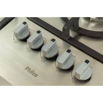 Fogão Cooktop Philco 5 bocas Tripla Chama PCT05ITC Inox Bivolt Imagem de Fogão Cooktop Philco 5 bocas Tripla Chama PCT05ITC Inox Bivolt