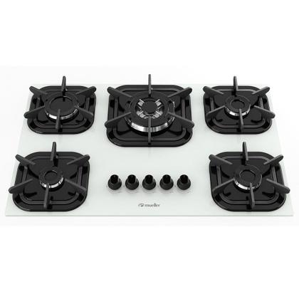 Imagem de Fogão Cooktop Tripla Chama - 05 Bocas - Mueller Branco - 601270004