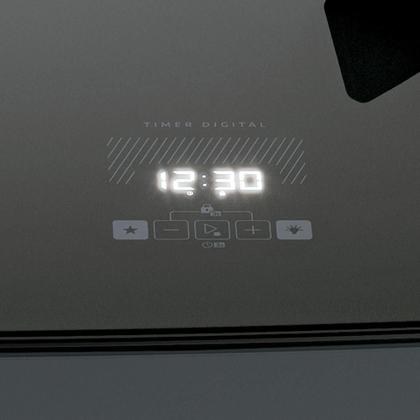 Imagem de Fogão Dako 4 Bocas com Mesa de Vidro Mega Chama Supreme Timer Glass Titanium Bivolt