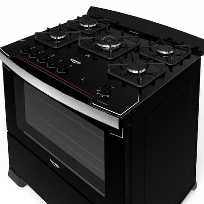 Imagem de Fogão Dako Diplomata 5 Bocas Automático Mesa de Vidro Tripla Chama