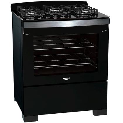 Imagem de Fogão Dako Diplomata 5 Bocas Automático Mesa de Vidro Tripla Chama