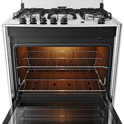 Imagem de Fogão Dako Magister 5 Bocas Automático Mesa de Inox Tripla Chama Forno 100L