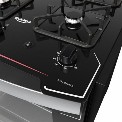 Imagem de Fogão de Embutir 4 Bocas Dako Diplomata Mesa de Vidro