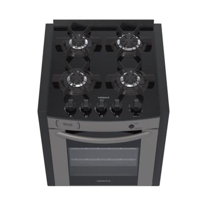 Imagem de Fogão de Embutir 4 Bocas Gaudi Prisma Vitreo Bl Grafite Gás GLP Venax