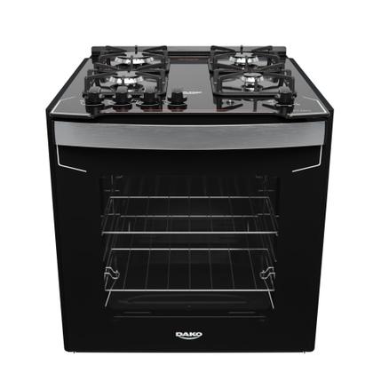 Imagem de Fogão de Embutir 4 Bocas Preto com Mesa de Vidro Dako Diplomata Bivolt