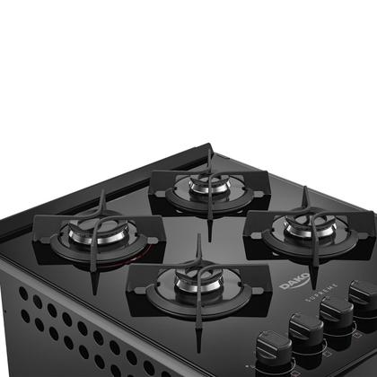 Imagem de Fogão de Embutir 4 Bocas Preto com Mesa de Vidro Dako Supreme Bivolt