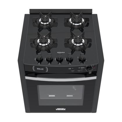 Fogao de Embutir 4 Bocas Venax Gaudi Platinum Vitreo Preto Gas Glp Imagem de Fogao de Embutir 4 Bocas Venax Gaudi Platinum Vitreo Preto Gas Glp