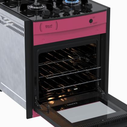 Imagem de Fogao de Embutir 4 Bocas Venax Gaudi Prisma Vitreo Bl Pink Gas Glp