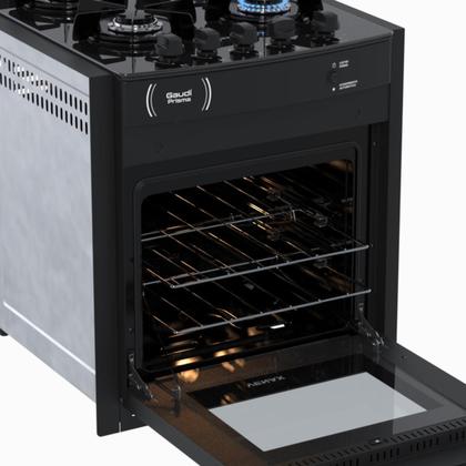 Imagem de Fogao de Embutir 4 Bocas Venax Gaudi Prisma Vitreo Bl Preto Gas Glp