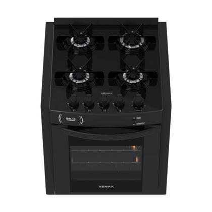 Imagem de Fogao de Embutir 4 Bocas Venax Gaudi Prisma Vitreo Bl Preto Gas Glp