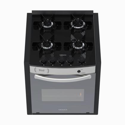 Imagem de Fogao de Embutir 4 Bocas Venax Gaudi Prisma Vitreo El Inox Gas Glp