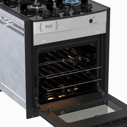 Imagem de Fogao de Embutir 4 Bocas Venax Gaudi Prisma Vitreo El Inox Gas Glp