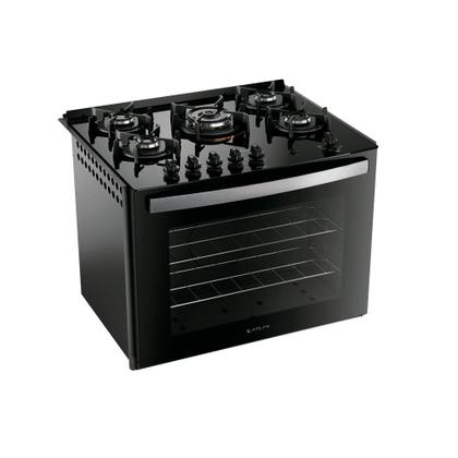 Imagem de Fogão de Embutir 5 Bocas Atlas UTop Mesa de Vidro Preto Bivolt