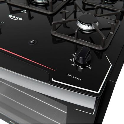 Imagem de Fogão de Embutir 5 Bocas Dako com Mesa de Vidro Diplomata