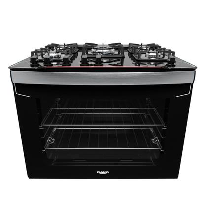 Imagem de Fogão de Embutir 5 Bocas Preto com Mesa de Vidro Dako Diplomata Bivolt