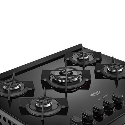 Imagem de Fogão de Embutir 5 Bocas Preto com Mesa de Vidro Dako Supreme Bivolt