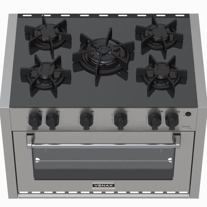 Imagem de Fogao de Embutir 5 Bocas Venax Gaudi Line Inox Gas Glp