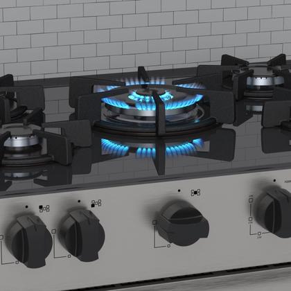 Imagem de Fogao de Embutir 5 Bocas Venax Gaudi Line Inox Gas Glp