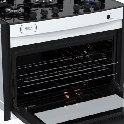 Imagem de Fogao de Embutir 5 Bocas Venax Gaudi Prisma Vitreo Bl Branco Gas Glp