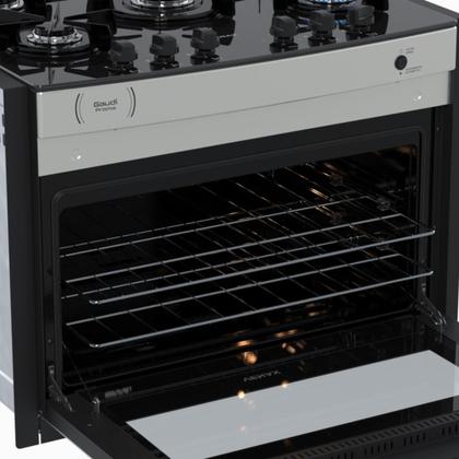 Imagem de Fogao de Embutir 5 Bocas Venax Gaudi Prisma Vitreo Bl Inox Gas Glp