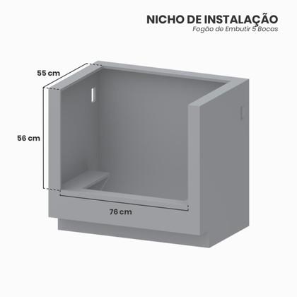 Imagem de Fogao de Embutir 5 Bocas Venax Gaudi Prisma Vitreo Preto Gas Glp
