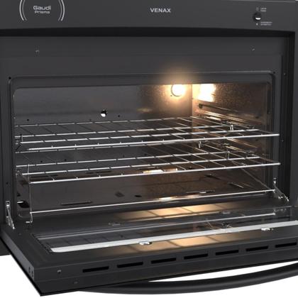 Imagem de Fogao de Embutir 5 Bocas Venax Gaudi Prisma Vitreo Preto Gas Glp