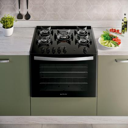 Imagem de Fogão de Embutir U Top 5 Bocas com Mesa de Vidro Atlas