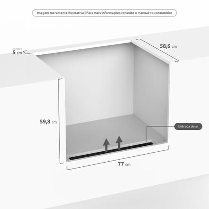 Imagem de Fogão de Embutir U Top 5 Bocas com Mesa de Vidro Atlas