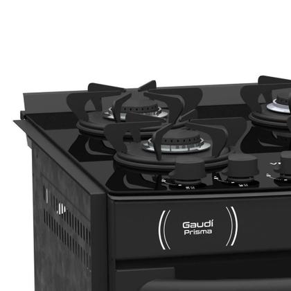 Imagem de Fogão de Embutir Venax Gaudi Prisma 4 Bocas Preto Bivolt