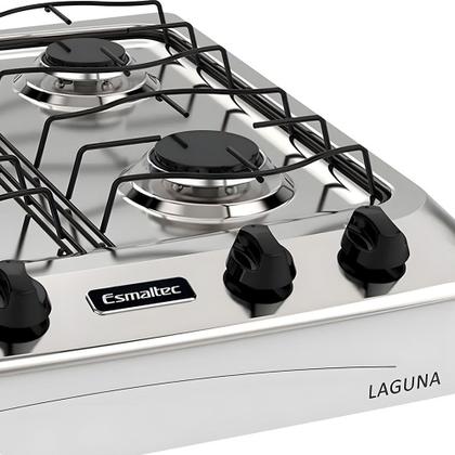 Imagem de Fogão de Mesa a Gás 4 Bocas Esmaltec Laguna 4 Bocas 4027 Branco