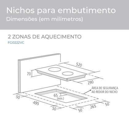 Imagem de Fogão de Mesa Cooktop de Indução 2 Zonas de Aquecimento Suggar