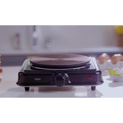 Imagem de Fogão De Mesa Elétrico Elgin Portátil Com Uma Placa De Aquecimento 1 Boca 1000W 127V
