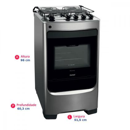 Imagem de Fogão de Piso 4 Bocas Consul CFO4NAR com Acendimento Automático
