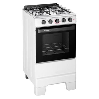 Fogão de Piso 4 Bocas Esmaltec F4ISB Ideal Pop Mesa em Aço Inox, Acendimento Manual, Branco Imagem de Fogão de Piso 4 Bocas Esmaltec F4ISB Ideal Pop Mesa em Aço Inox, Acendimento Manual, Branco