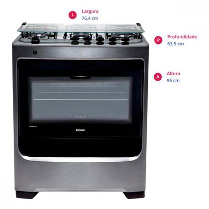 Imagem de Fogão de Piso 5 Bocas Consul CFS5NAR com Acendimento Automático
