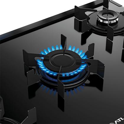 Imagem de Fogão de Piso Atlas Mônaco Top Glass 5 Bocas Acendimento Automático Preto