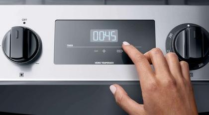 Imagem de Fogão de Piso Brastemp 5 Bocas Mesa de Vidro e Turbo com Forno 96 Litros Bivolt Inox