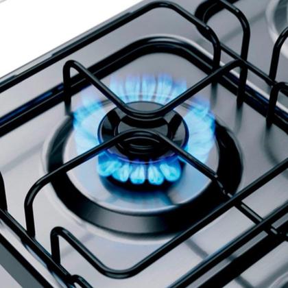 Imagem de Fogão de Piso Brastemp 6 Bocas BFS6NCB, Mesa de Inox, Acendimento Automático, Botões Removíveis, Branco, Bivolt