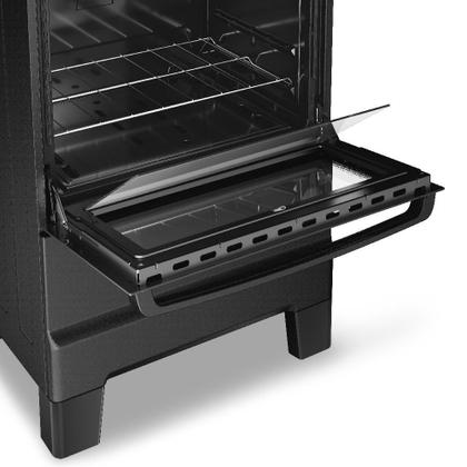 Fogão de Piso Esmaltec 5 Bocas com Acendimento Automático Preto Ideal Super Bivolt Imagem de Fogão de Piso Esmaltec 5 Bocas com Acendimento Automático Preto Ideal Super Bivolt