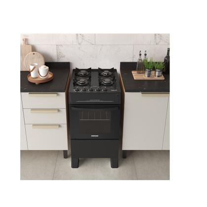 Fogão de Piso Itatiaia 4 Bocas com Mesa de Vidro Electra Glass New Preto Bivolt Imagem de Fogão de Piso Itatiaia 4 Bocas com Mesa de Vidro Electra Glass New Preto Bivolt