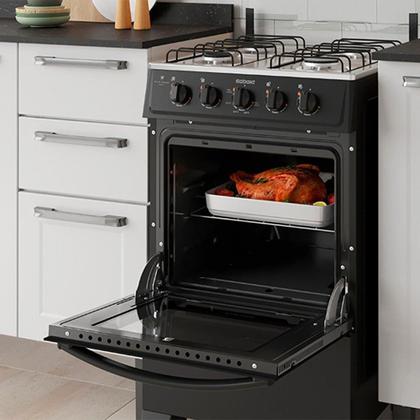 Imagem de Fogão de Piso Itatiaia 4 Bocas Star Clean New - Acendimento Manual, Preto