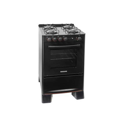 Imagem de Fogão de Piso Mesa de Vidro Suggar Cook Glass FGVCG410PT 4 Bocas Preto Bivolt