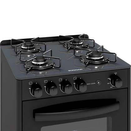 Fogão de Piso Suggar 4 Bocas com Mesa de Vidro Preto FGV410PT Bivolt Imagem de Fogão de Piso Suggar 4 Bocas com Mesa de Vidro Preto FGV410PT Bivolt