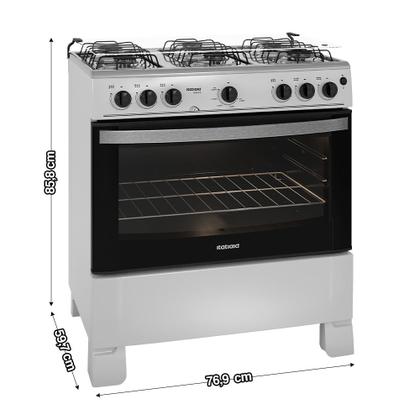 Imagem de Fogão de Piso Waves 6 Bocas com Acendimento Automático Itatiaia