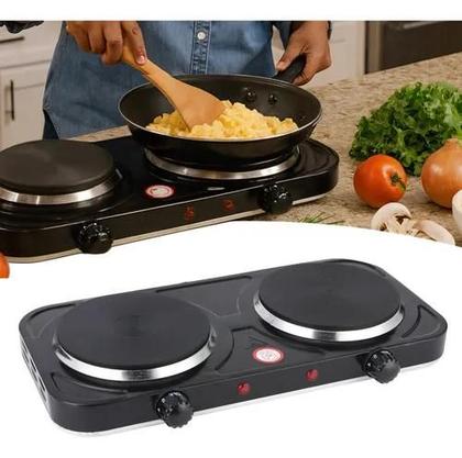 Imagem de Fogão Elétrico Cooktop 2 Bocas Portátil Chapa 2500w