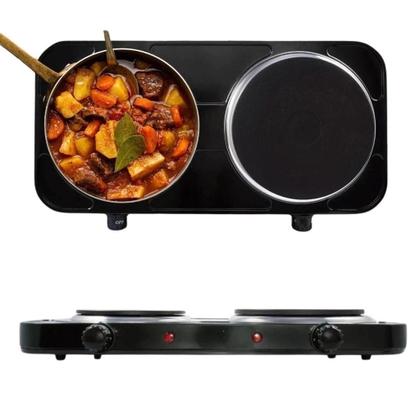 Imagem de Fogão Elétrico Cooktop 2 Bocas Portátil Chapa 2500w