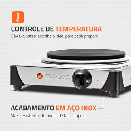 Imagem de Fogão elétrico de mesa 1 prato 1.000 watts - Fast Cook (220V)