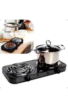 Imagem de Fogão Elétrico Mini Cooktop 2 Bocas Portátil 110V  Indução 2500W o Mais Potente 400C
